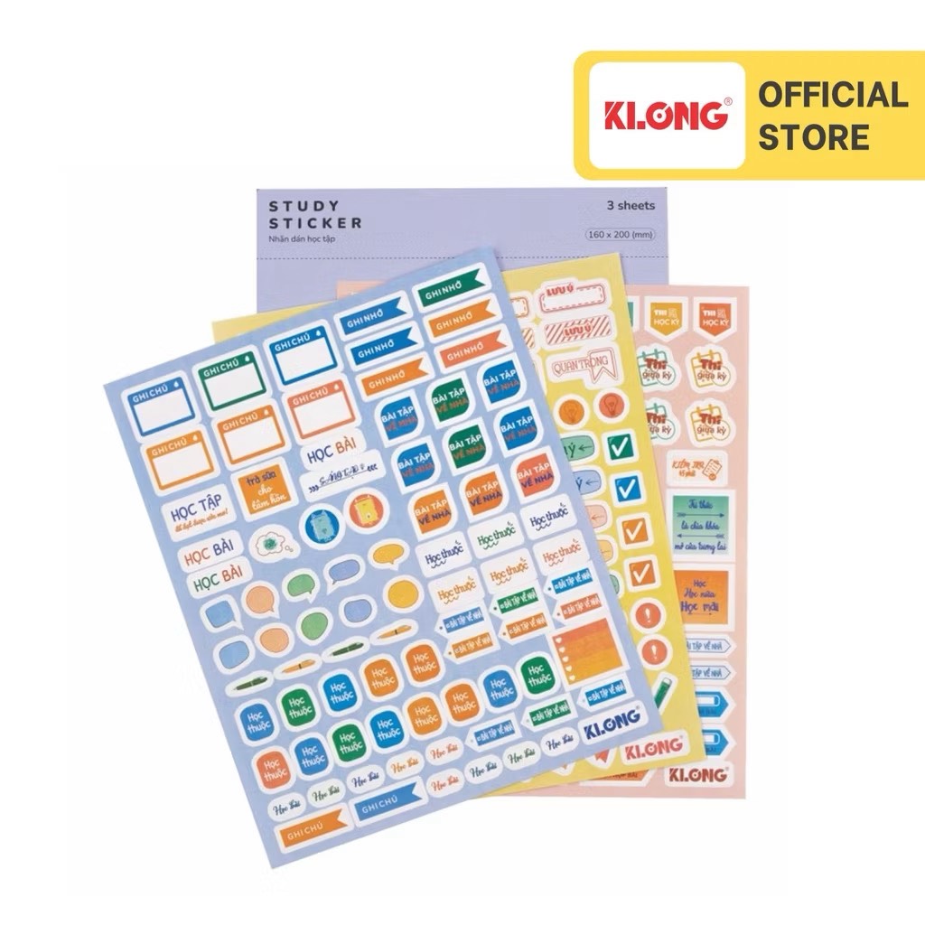 Bộ nhãn dán học tập Study Sticker - TP720