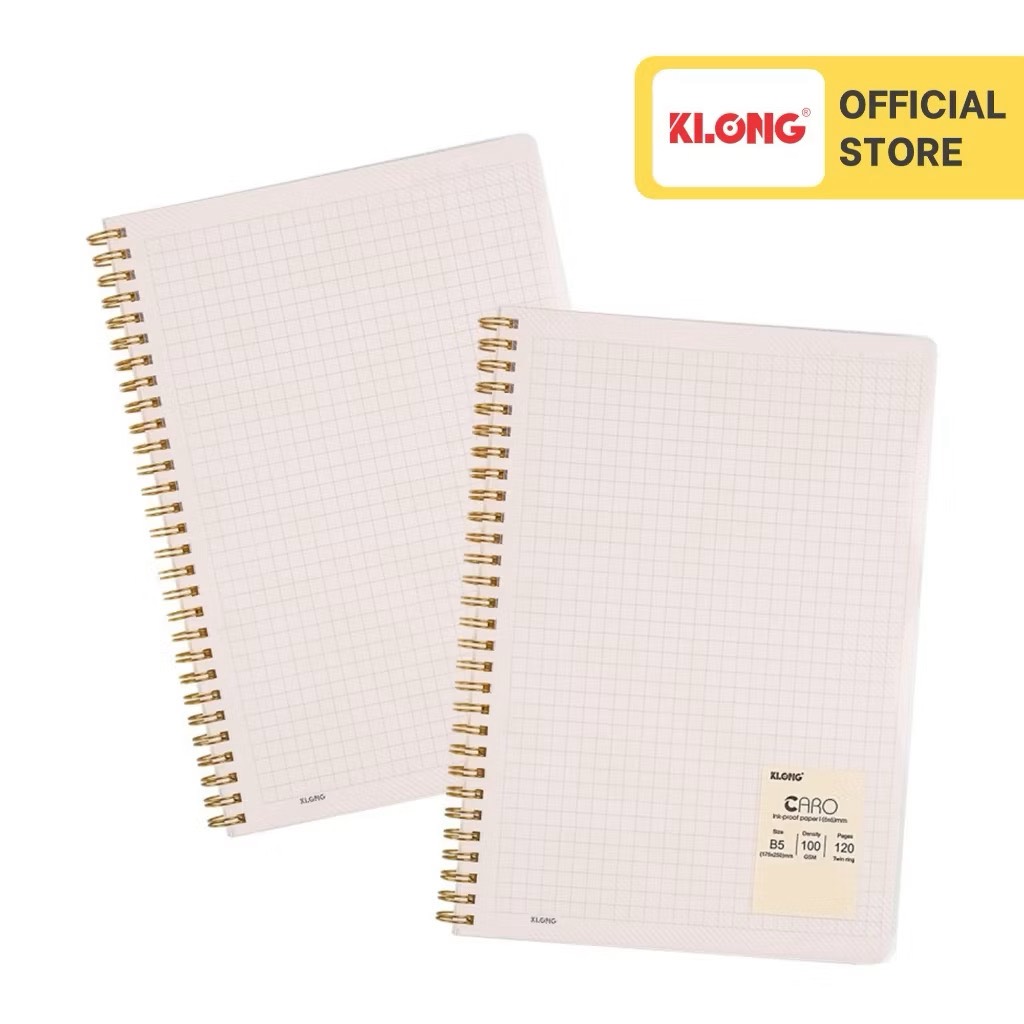 Sổ Caro lò xo kép bìa nhựa 2 mặt B5 - TP584