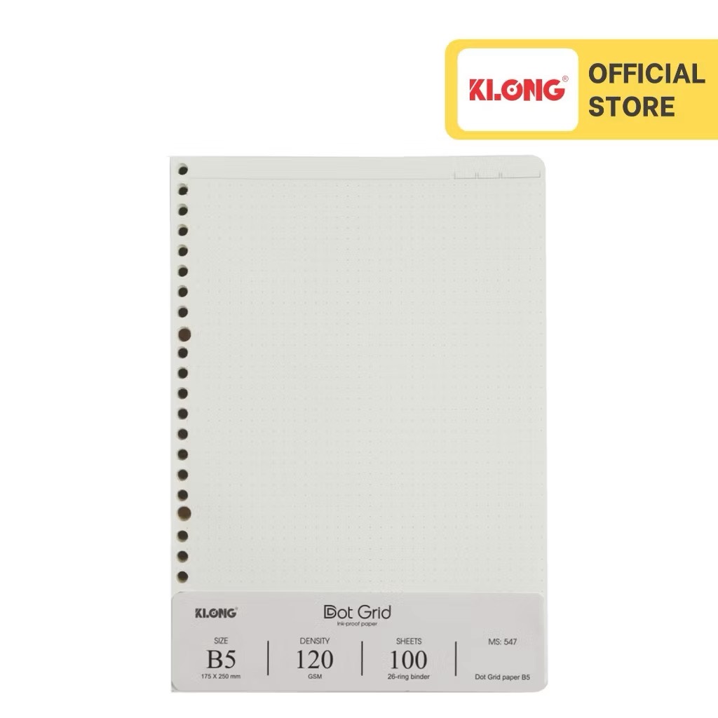 Ruột sổ còng Dot Grid 26 chấu B5 - TP547