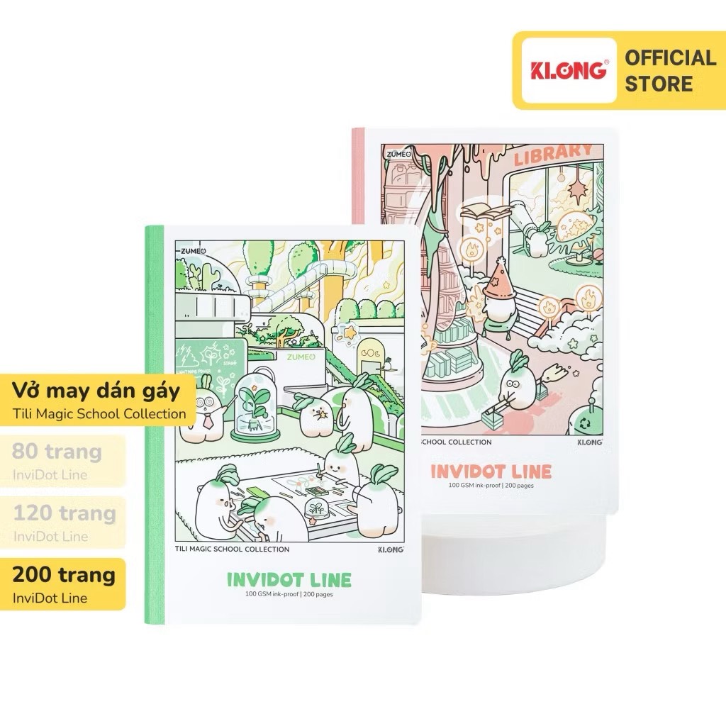 Vở kẻ ngang InviDot Line Tili Magic School B5 - TP208