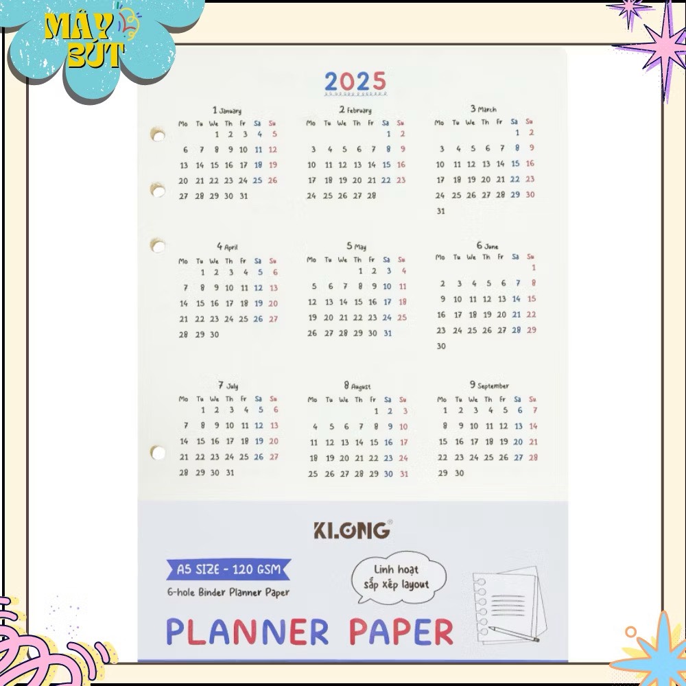 Ruột sổ kế hoạch Paper Planner A5 - TP963