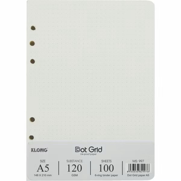 Ruột sổ còng Dot grid KLONG A5 - TP997