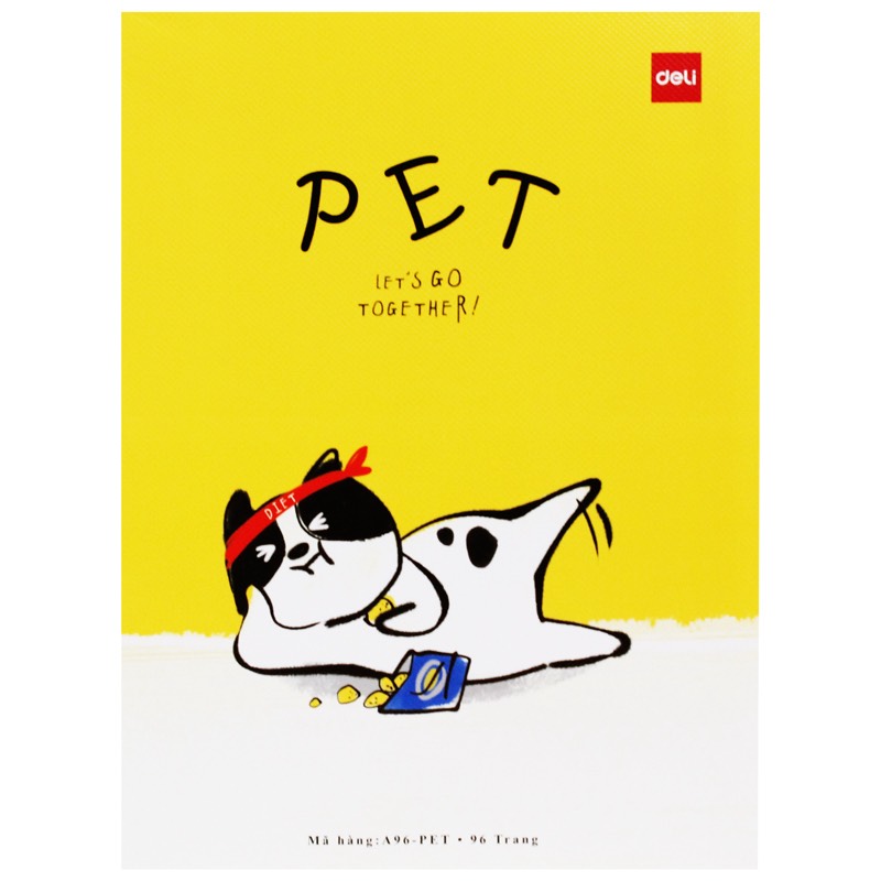 Tập Học Sinh A96-PET - 4 Ô Ly Vuông - 96 Trang 120gsm - Deli (100Q/T)