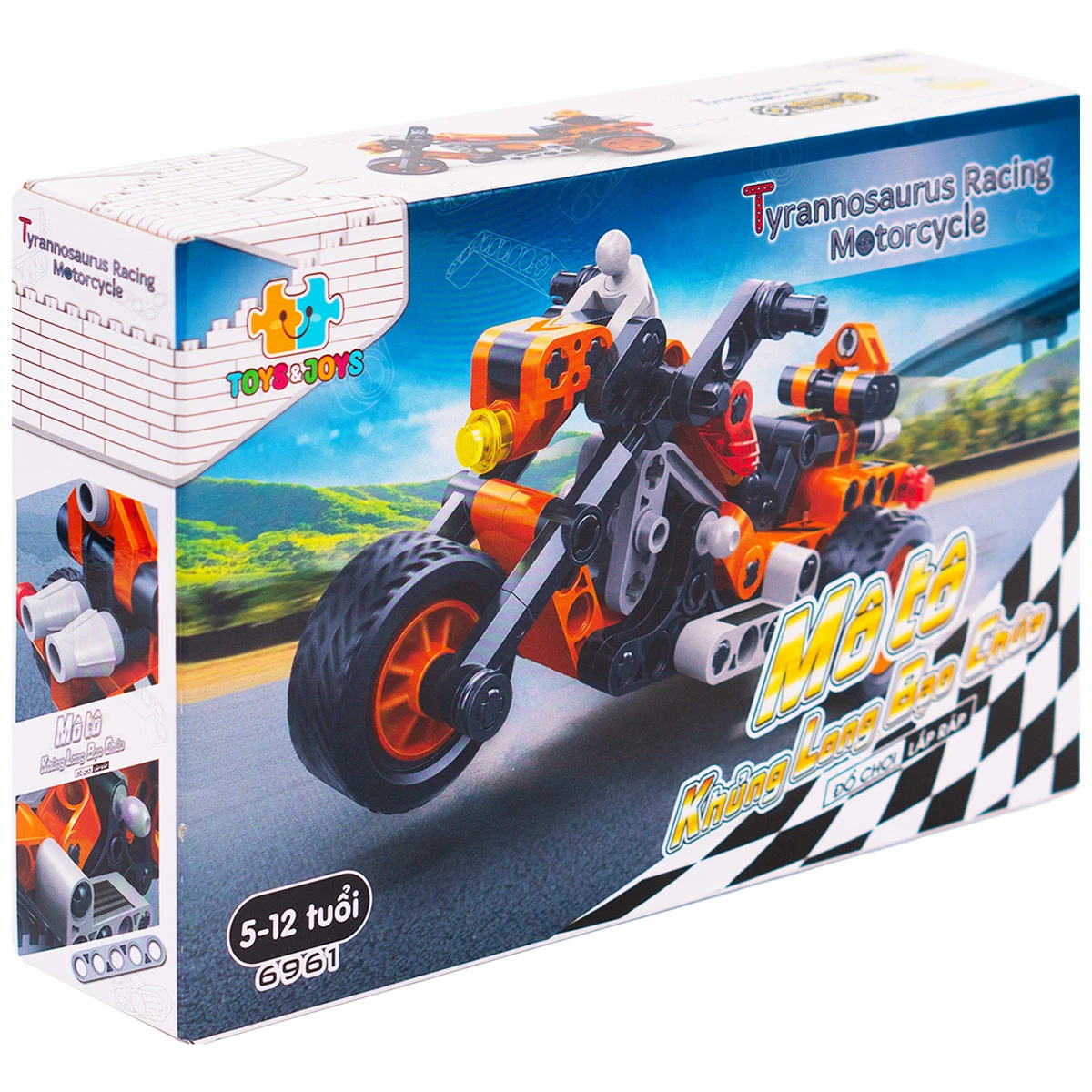 Đồ chơi lắp ráp Mô tô khủng long bạo chúa - Tyrannosaurus Racing Motorcycle (BB)