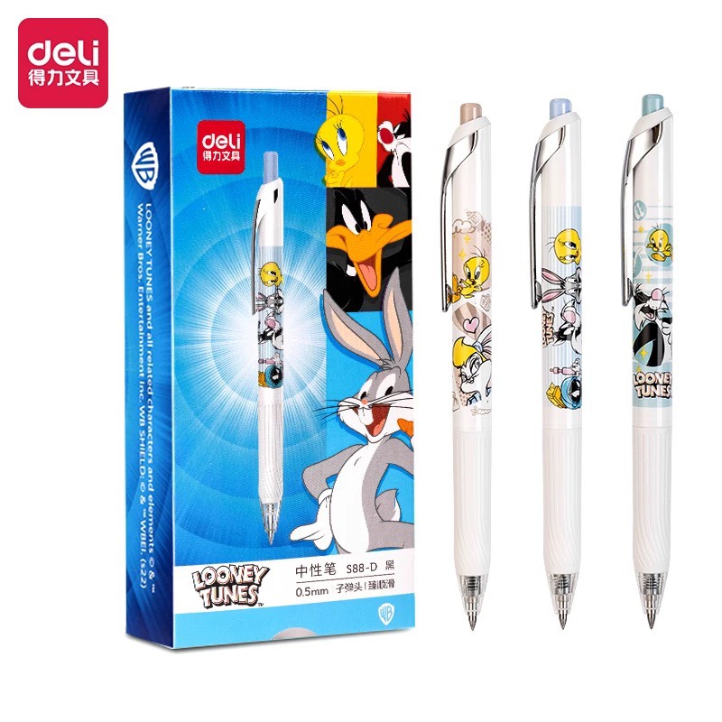 Bút gel 0.5mm mực đen - S88-D - Deli(12C/H)