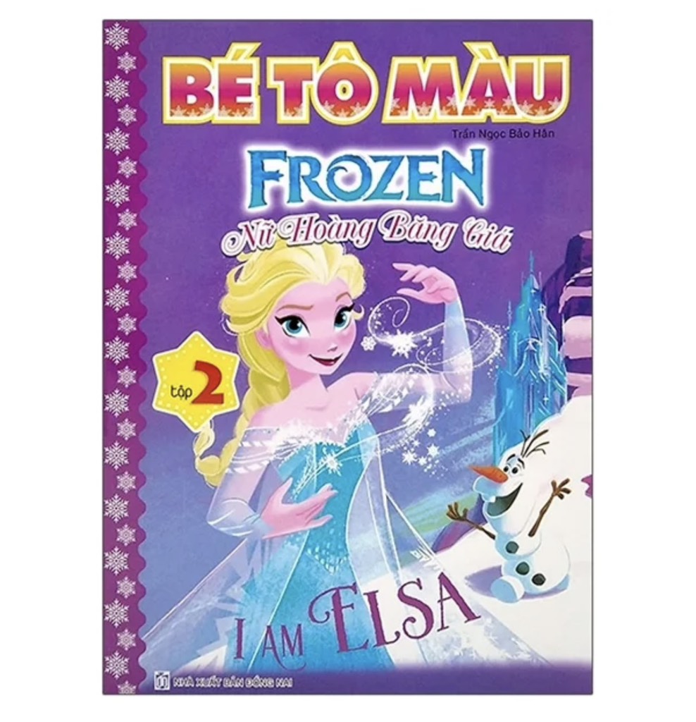 Bé tô màu Frozen Nữ hoàng Băng Giá