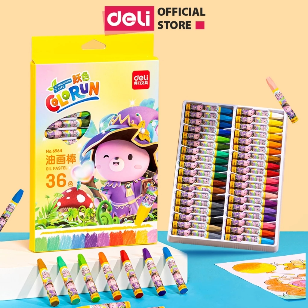 Bút sáp màu dầu 6964 - Deli - 36M