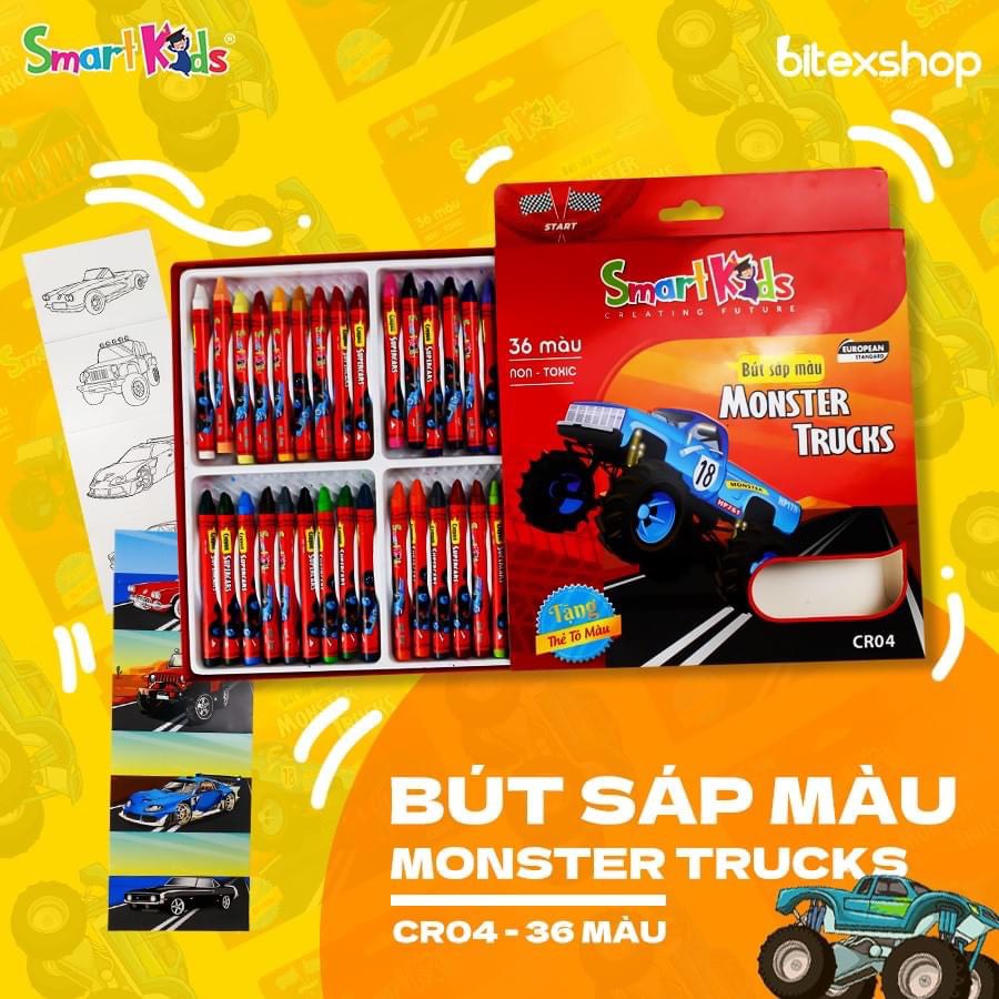 Bút sáp màu MONSTER TRUCKS - 12M - CR09 - BITEX