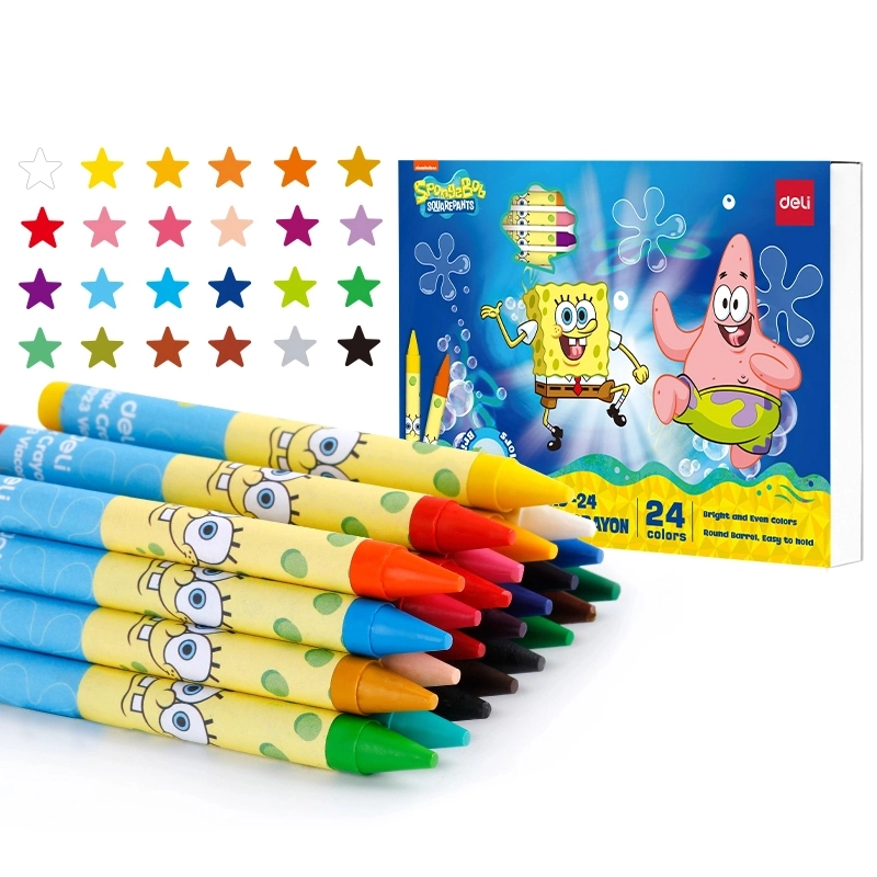 Bút sáp màu hình bọt biển C219 - Deli - 24M