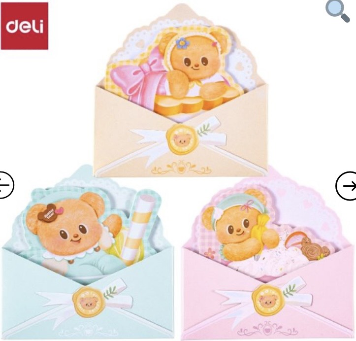 Giấy ghi chú hình Gấu Bơ HY245 - Deli