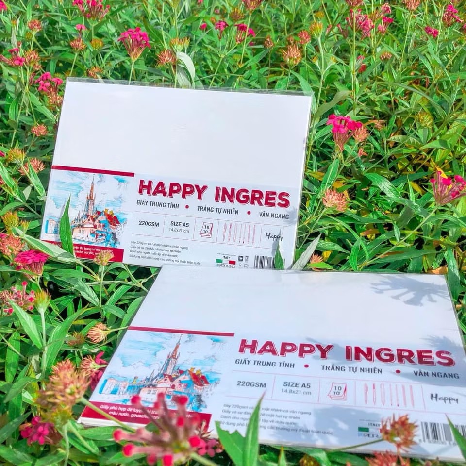 Giấy vẽ A5 220gr Happy Ingres - MM