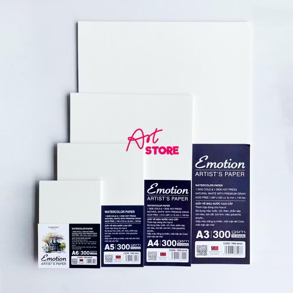 Giấy vẽ Emotion 300gsm - TAIWAN (10T/X) - A5