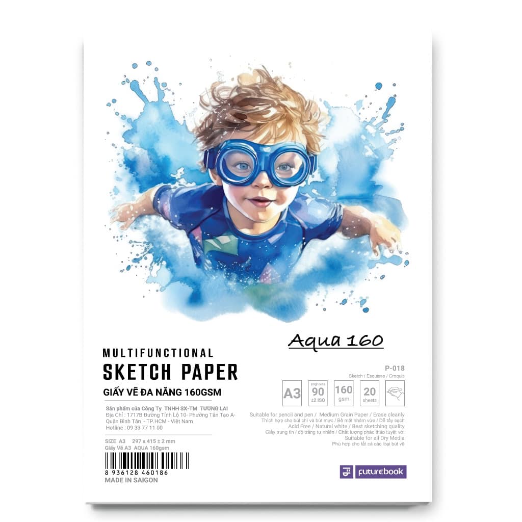 Giấy vẽ màu nước A3-160 AQUA(20T/X)-Future
