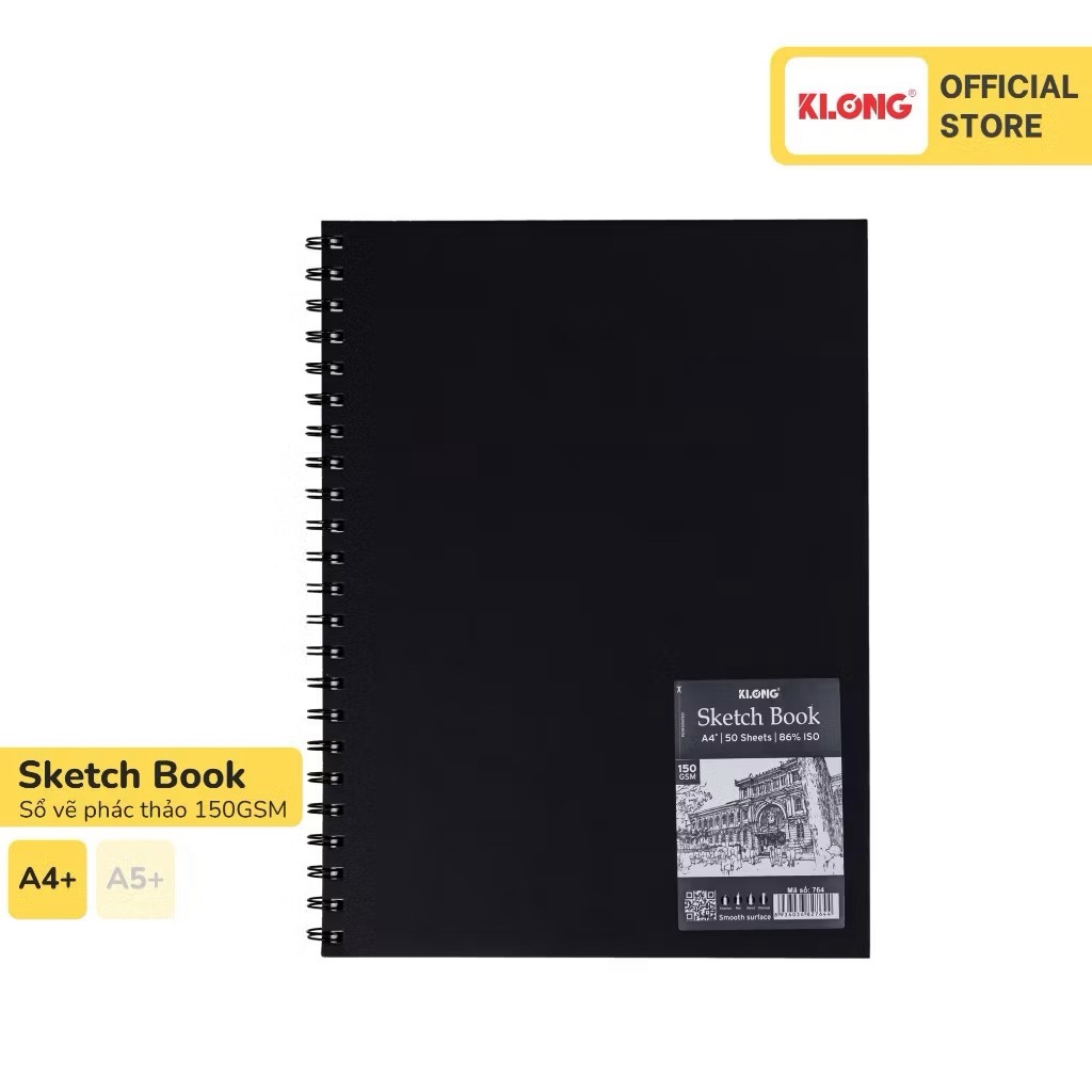 Sổ vẽ phác thảo giấy trơn Sketchbook A4 - TP764