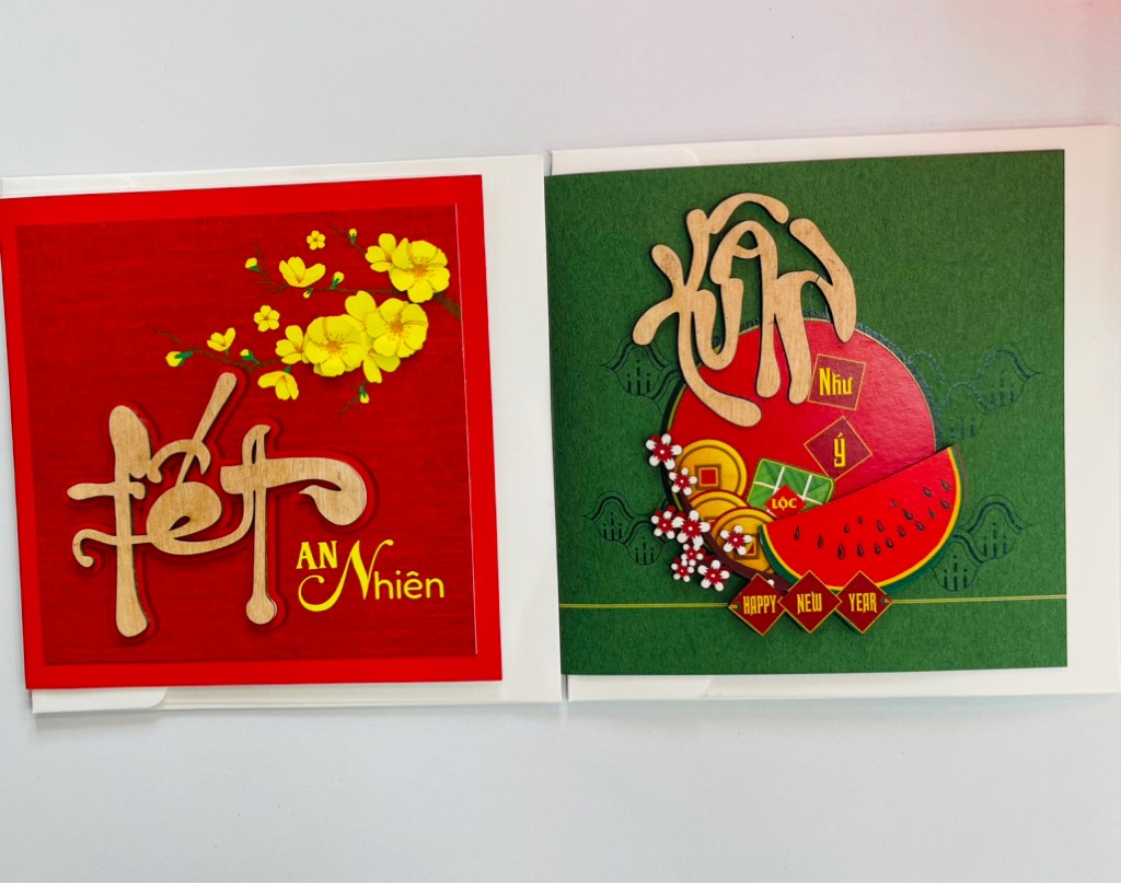 Thiệp thủ công Tết nhỏ - trung - lớn - đại