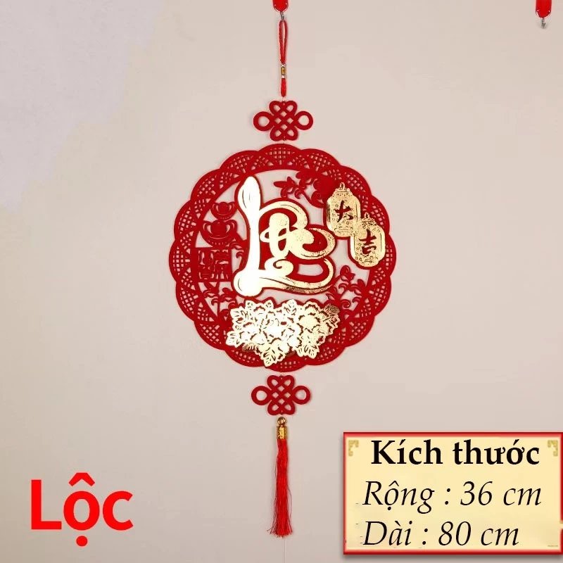 Dải treo trang trí tết - Chữ Lộc vàng