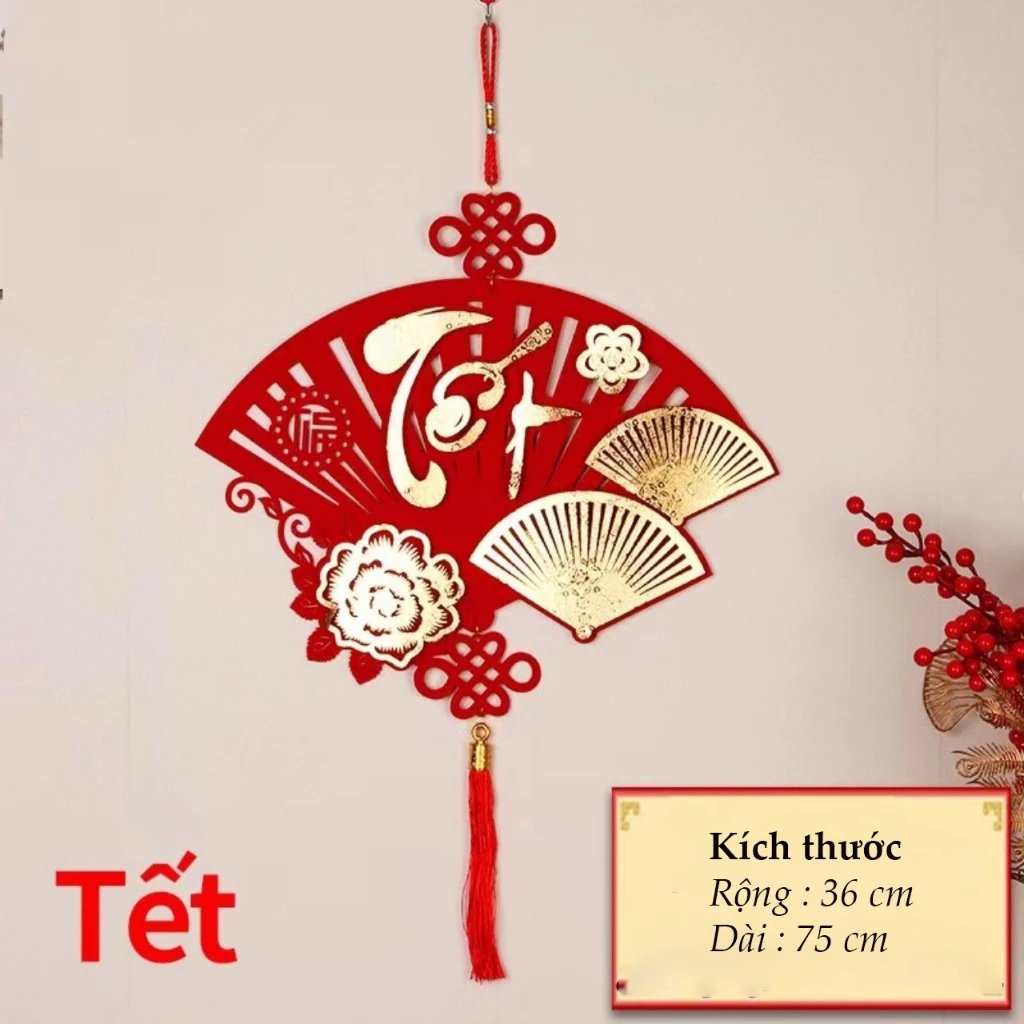 Dải treo trang trí tết - Chữ Tết vàng