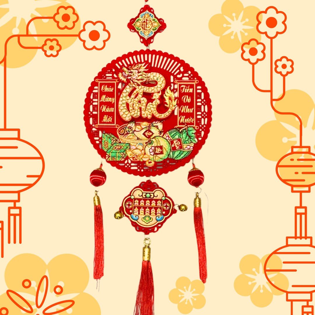 Dải treo decor Tết - Rồng Chữ Phúc nhỏ